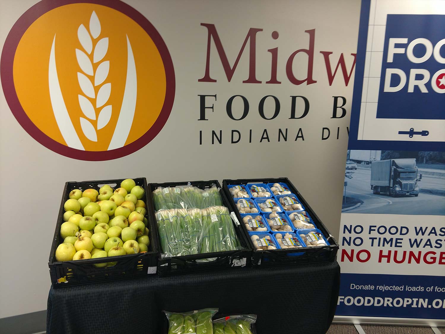 Rejected loads can do a lot of good when rerouted to hunger relief agencies such as the Midwest Food Bank. Provided by Alex Sindorf, Indy Hunger Network.