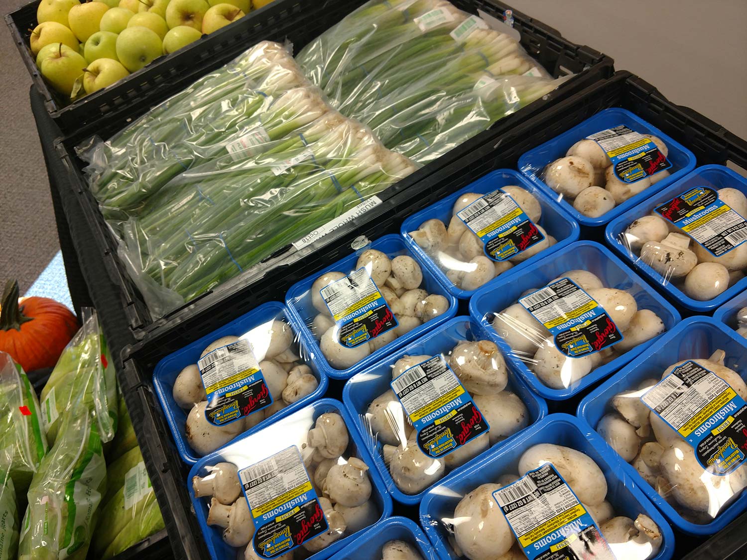 Provided by Alex Sindorf, Indy Hunger Network Healthy apples, green onions, mushrooms, and lettuce have all been received through the Food Drop program