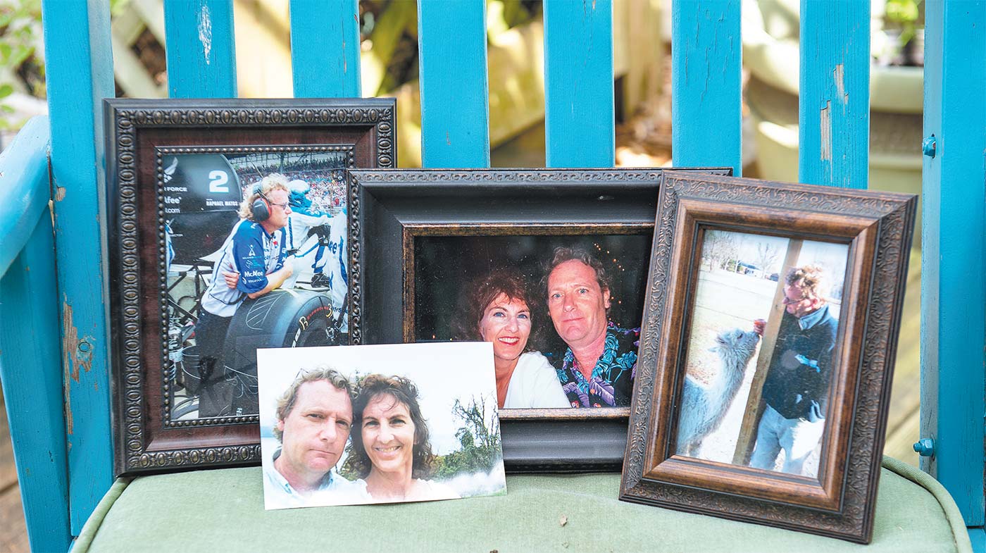 Pictured are some of Lori’s favorite photos of her husband and herself.