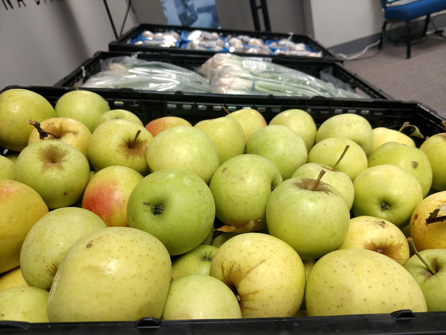 The Food Drop initiative saves fresh apples like these from landfills. Provided by Alex Sindorf, Indy Hunger Network 