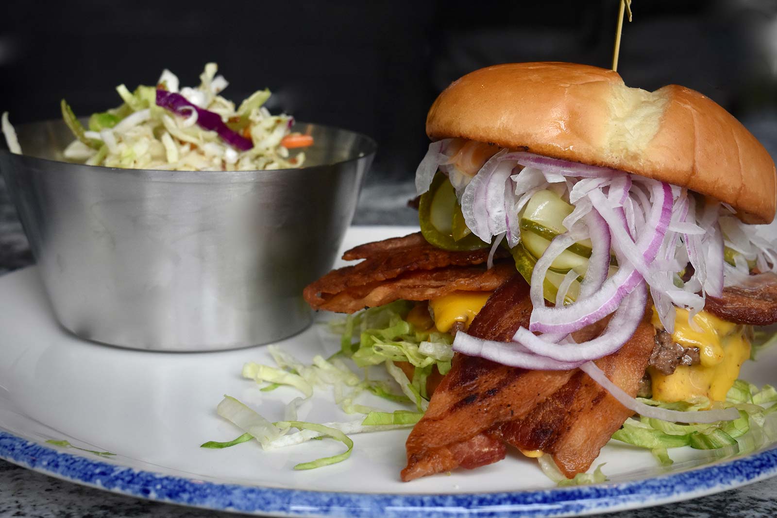 Tavern at the Point - Bacon Cheeseburger and Coleslaw