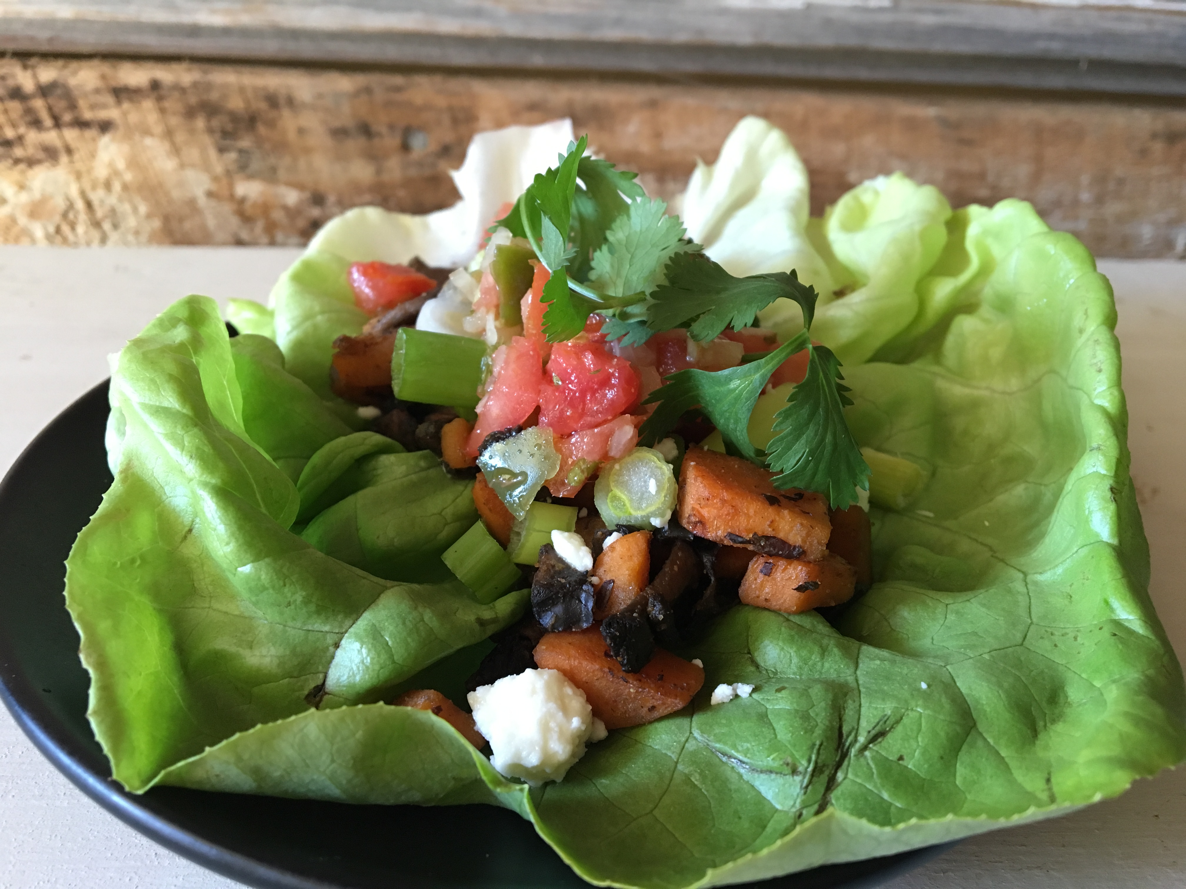 Portobello and Sweet Potato Lettuce Wraps| Edible Indy