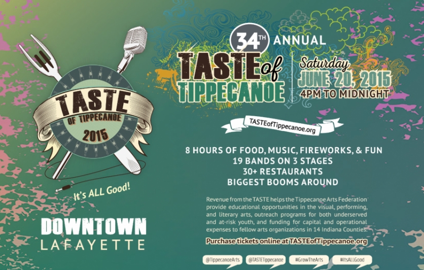 34th Annual TASTE of Tippecanoe - Saturday, June 20th