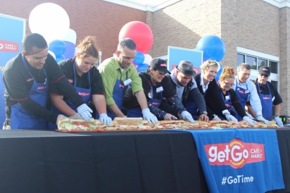 Michael Symon at the Plainfield GetGo grand opening “ribbon” cutting ceremony.