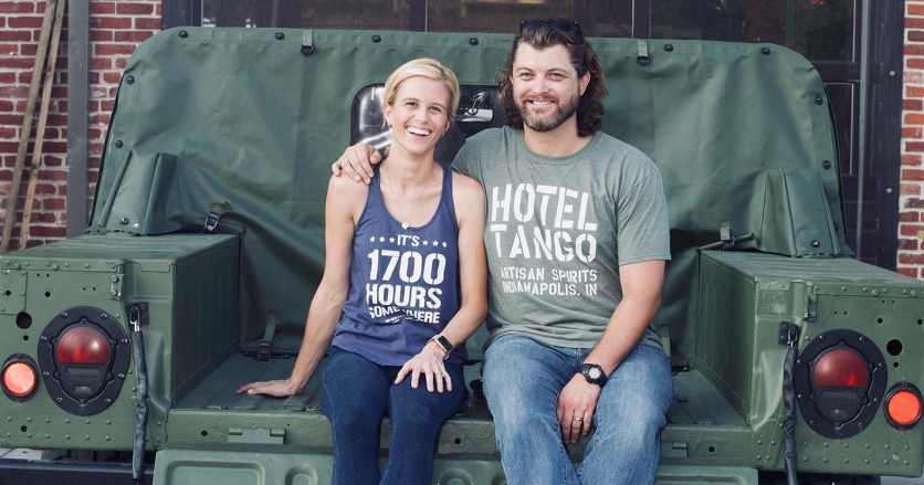 [Photo provided by Alex Neff] Hotel Tango Artisan Distillery founders Hilary and Travis Barnes created the company based on Travis’ military background