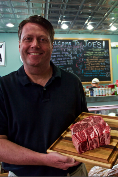 Joe Lazzara at Joe's Butcher Shop in Carmel.