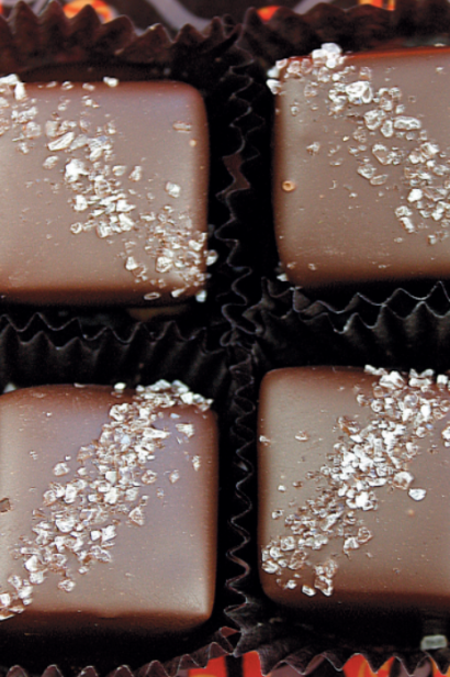 Chocolate-Covered Caramels Topped with Sea Salt by Best Chocolate in Town