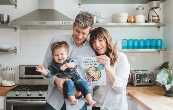 The trio behind A Couple Cooks, Sonja and Alex Overhiser and their son, Larson. photography: Krauter Photography