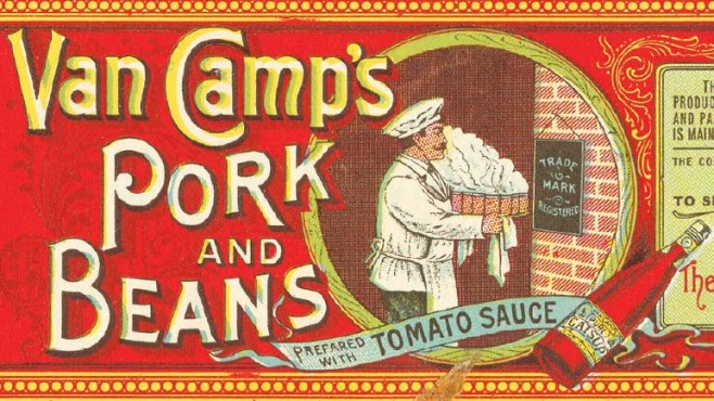 Van Camp’s Pork and Beans can label 1913