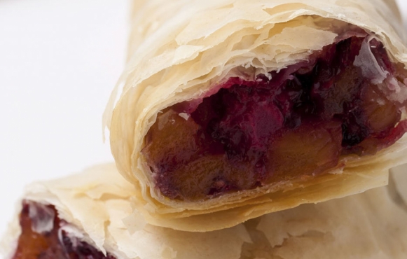Apricot and Berry Strudel