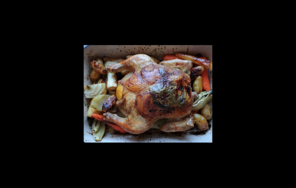 Lemon and Onion Roasted Chicken 