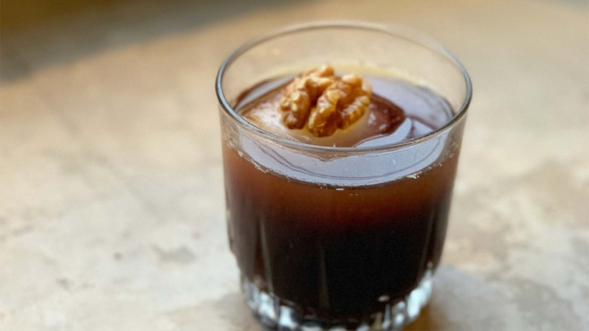 The Black Manhattan cocktail