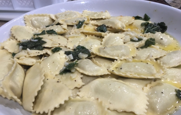 Sage and butter sauce by Andrea Bettini.
