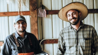 left to right: Pastor and Director of Farm Operations Aaron Hobbs, and Farm Manager Jonah Tabb.