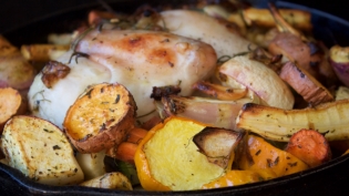 Root vegetables like turnips make this chicken dish shine.