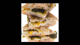 Roasted Poblano and Corn Oaxaca Grilled Cheese 